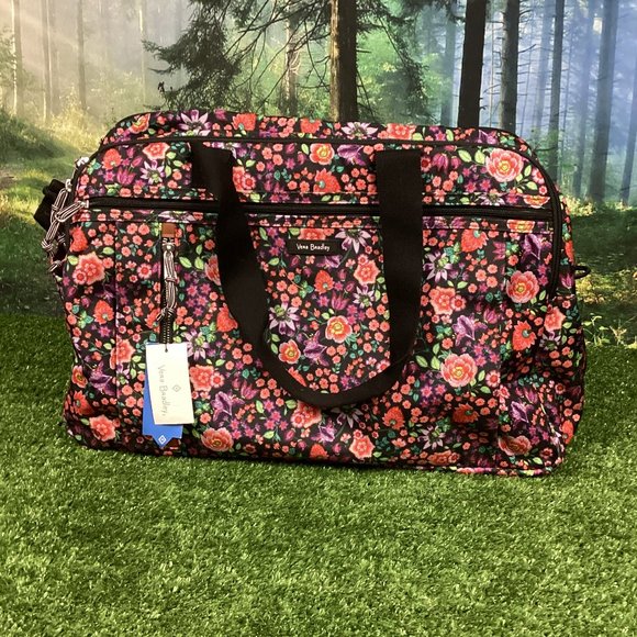 Vera Bradley Handbags - Vera Bradley Lighten Up Weekender Travel Duffle Tote Bag Petite Vines NWT